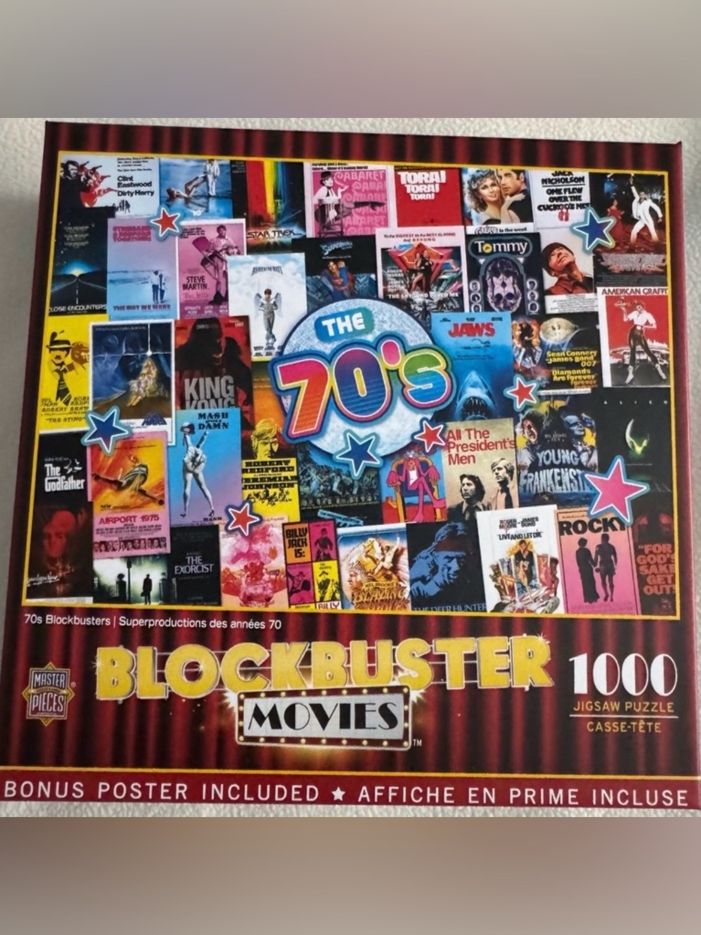 Iconic Blockbuster Movie Posters 70's 1000pc Jigsaw Puzzle